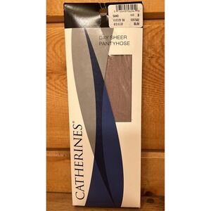 VTG Catherines Day Sheer Pantyhose 1 Pair Plus Size D 300 lbs to 335 lbs Sand